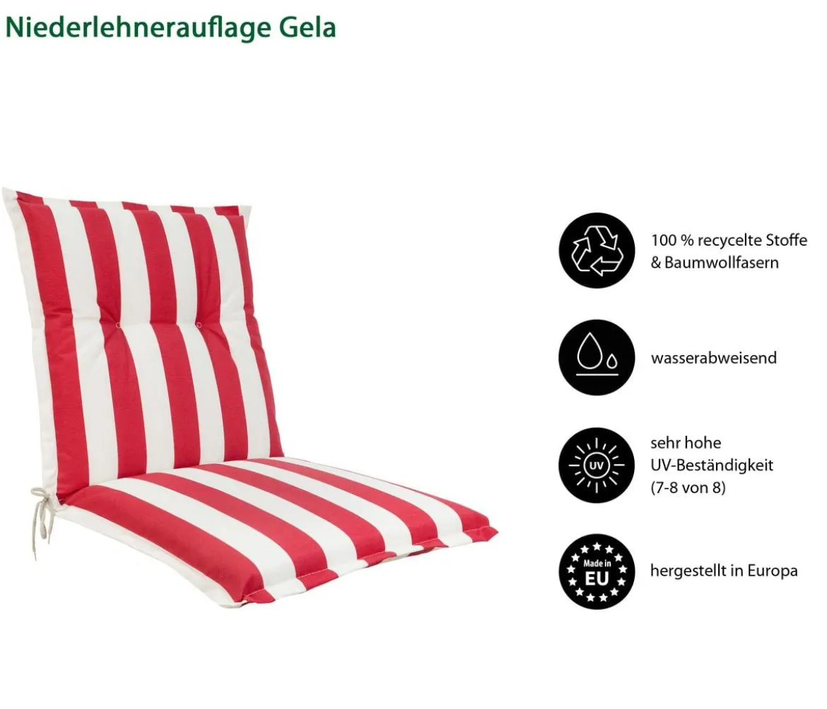 Dehner Niederlehnerauflage Gela, ca. B50/H6/T100 cm