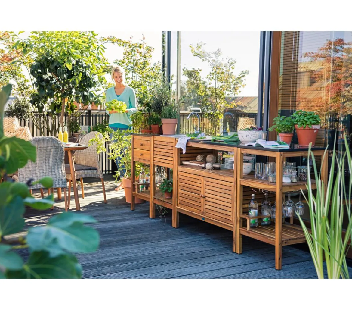 Dehner Outdoor-Küche Schrank Southampton, ca. B100/H90/T50 cm