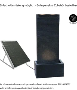 Dehner Polyethylen-Gartenbrunnen Altero, solarfähig, ca. H107 cm