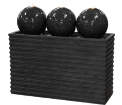 Dehner Polyethylen-Gartenbrunnen Tribola, solarfähig, ca. H86 cm