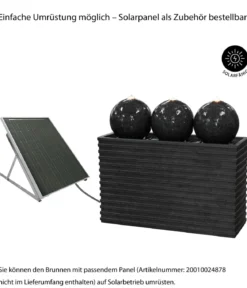 Dehner Polyethylen-Gartenbrunnen Tribola, solarfähig, ca. H86 cm