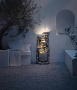 Dehner Polyethylen-Gartenbrunnen Gresta, solarfähig, ca. H97,5 cm