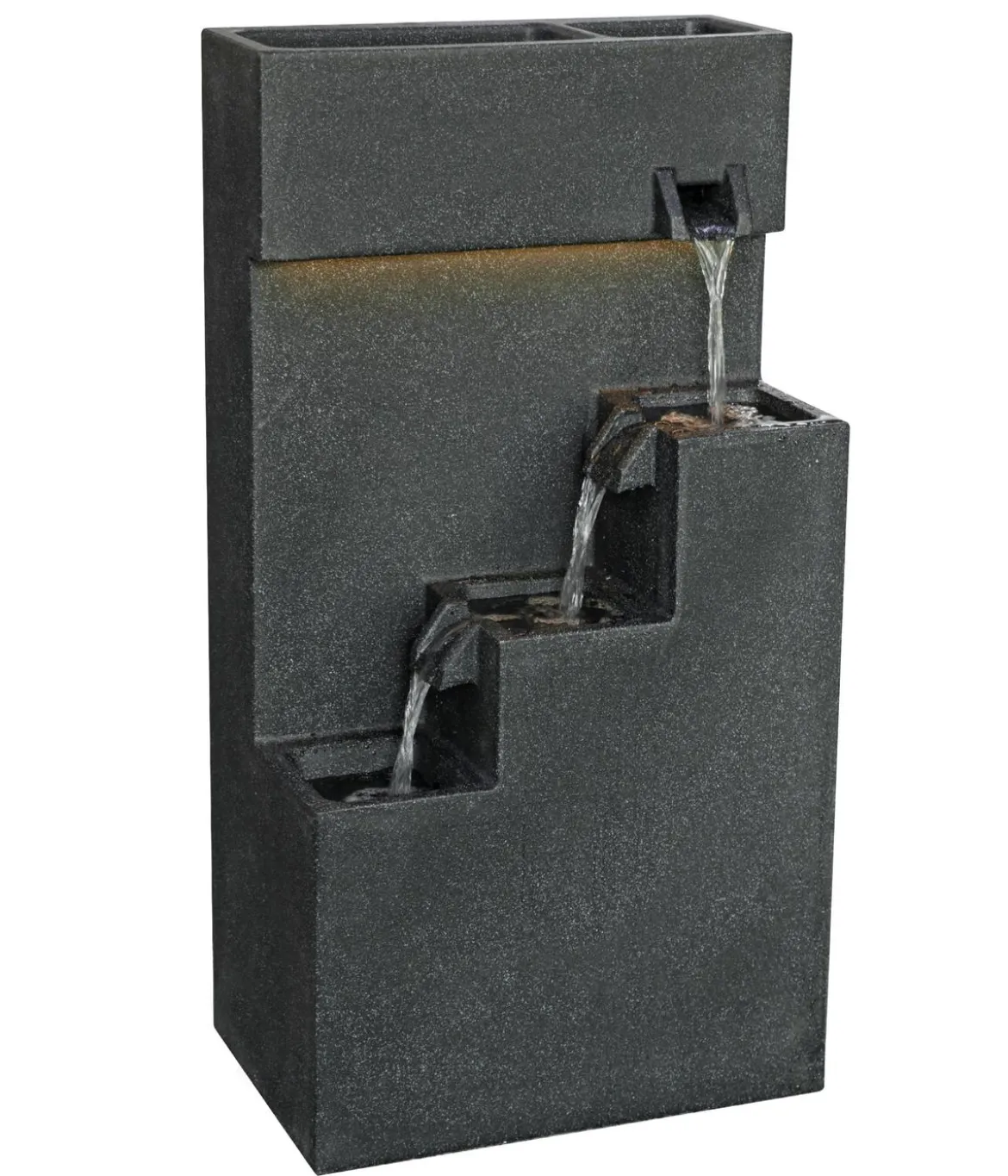 Dehner Polyethylen-Gartenbrunnen Gradino, solarfähig, ca. H80,5 cm