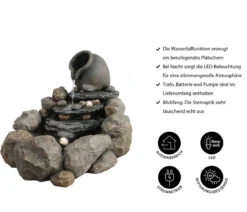 Dehner Polyresin-Gartenbrunnen Soltero, solarfähig, ca. H54,4 cm