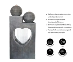 Dehner Polyresin-Gartenbrunnen Amor, solarfähig, ca. H99 cm