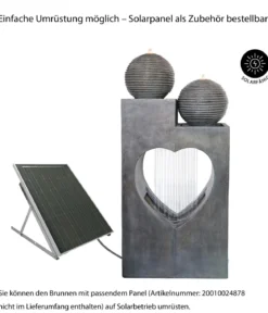 Dehner Polyresin-Gartenbrunnen Amor, solarfähig, ca. H99 cm