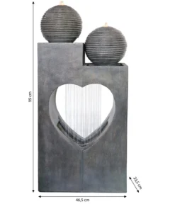 Dehner Polyresin-Gartenbrunnen Amor, solarfähig, ca. H99 cm
