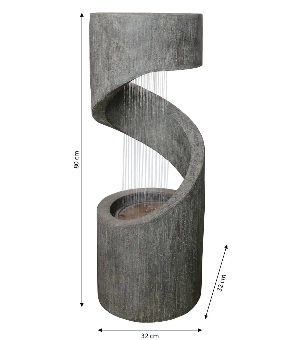 Dehner Polyresin-Gartenbrunnen Ronda, solarfähig, ca. H79,5 cm