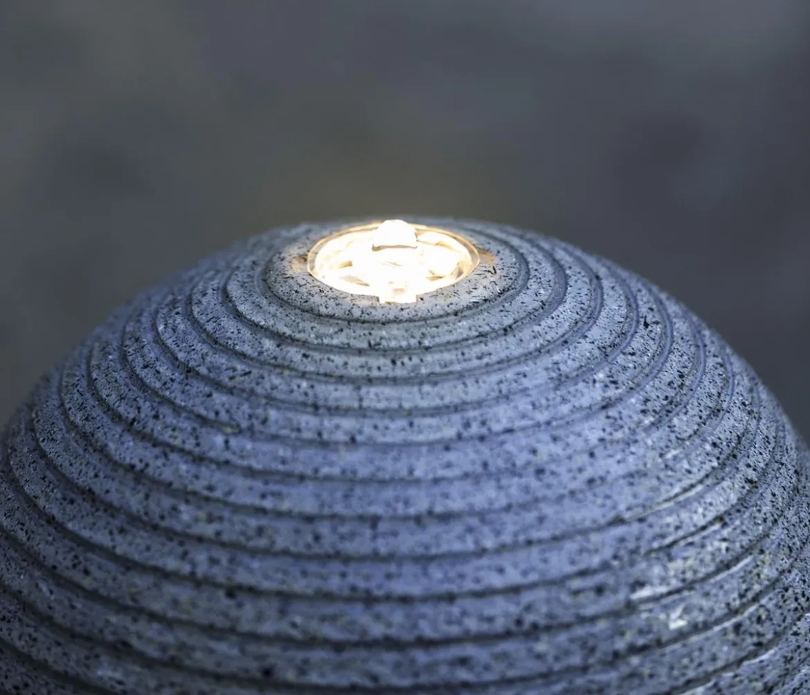 Dehner Polyresin-Gartenbrunnen Ying Yang, solarfähig, ca. H94 cm