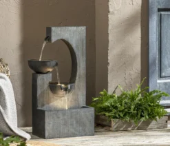Dehner Polyresin-Gartenbrunnen Lorca, solarfähig, ca. H81 cm