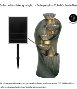 Dehner Polyresin-Gartenbrunnen Atlas, solarfähig, ca. H97 cm