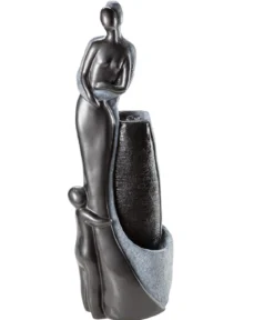 Dehner Polyresin-Gartenbrunnen Family, solarfähig, ca. H120 cm
