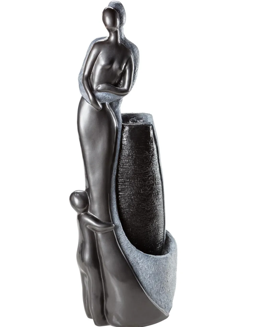 Dehner Polyresin-Gartenbrunnen Family, solarfähig, ca. H120 cm