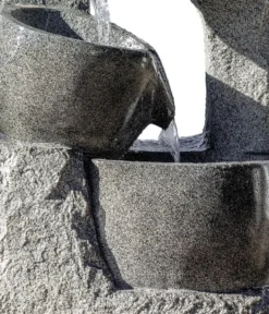 Dehner Polyresin-Gartenbrunnen Circ, solarfähig, ca. H89 cm