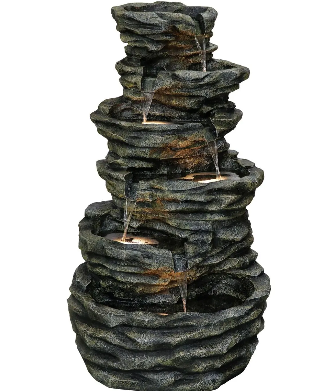 Dehner Polyresin-Gartenbrunnen Roccia, ca. H120 cm