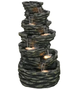 Dehner Polyresin-Gartenbrunnen Roccia, ca.H150 cm