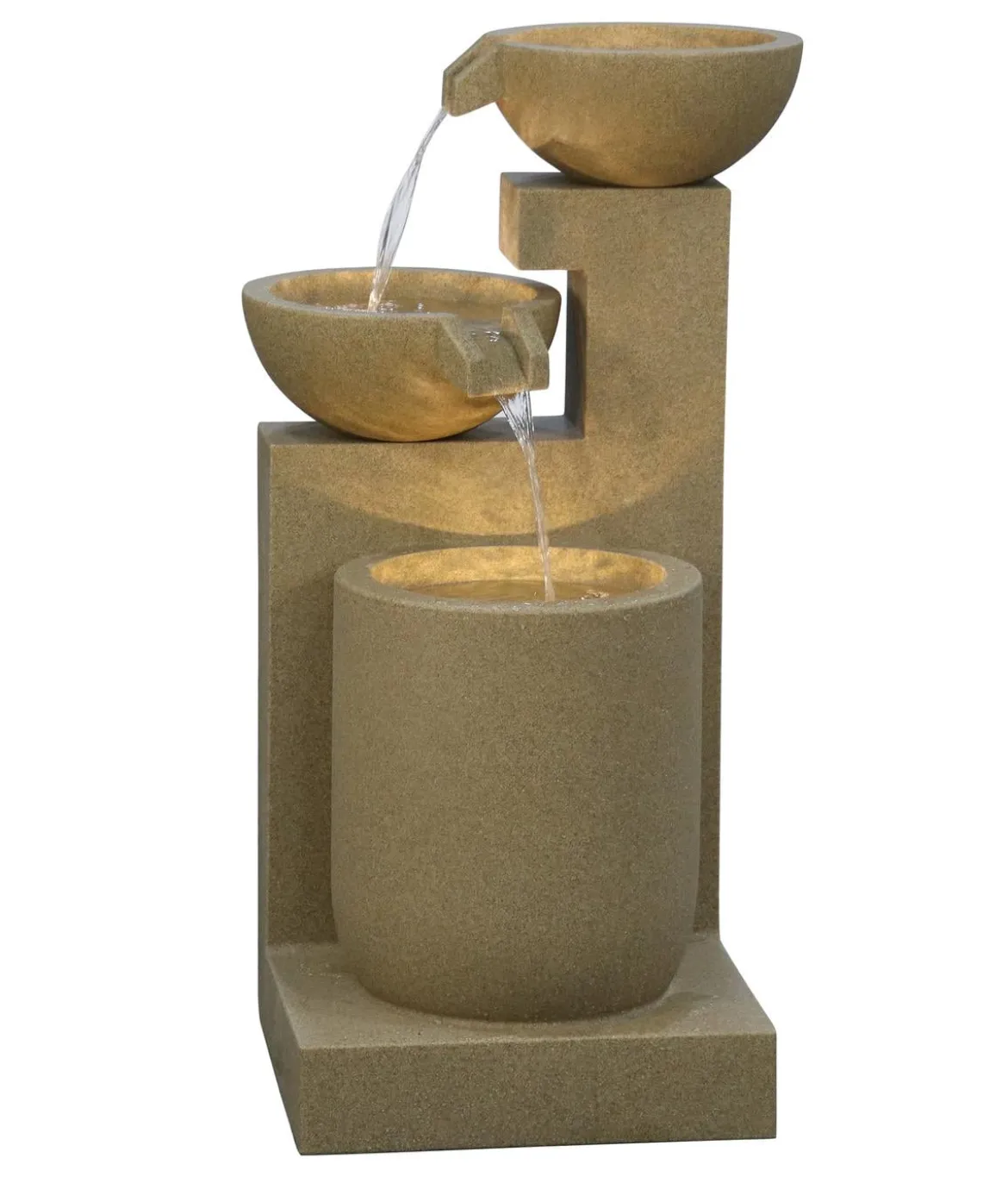 Dehner Polyresin-Gartenbrunnen Samson, solarfähig, ca. H100 cm