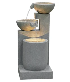 Dehner Polyresin-Gartenbrunnen Samson, solarfähig, ca. H100 cm