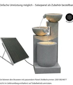 Dehner Polyresin-Gartenbrunnen Samson, solarfähig, ca. H100 cm