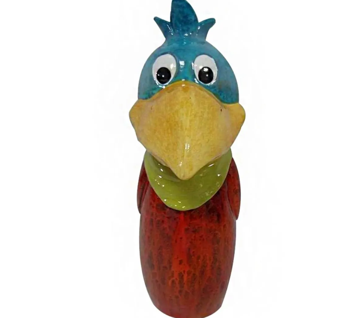 Dehner Polyresin Zaunfigur Vogel, bunt