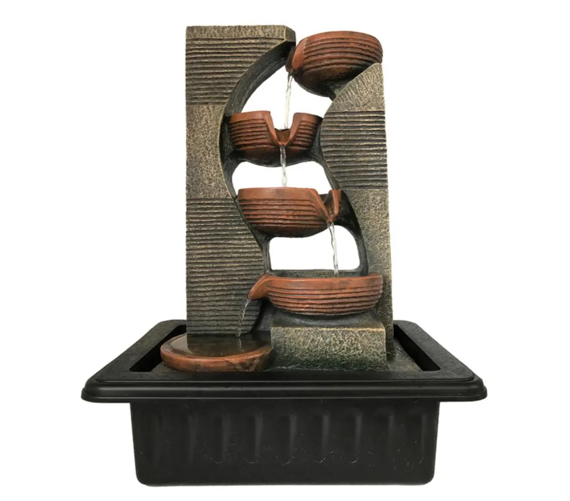 Dehner Polyresin-Zimmerbrunnen Steinkrüge
