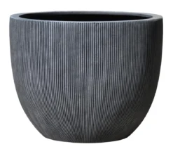 Dehner Polystone-Pflanztopf Banbury, rund, schwarz