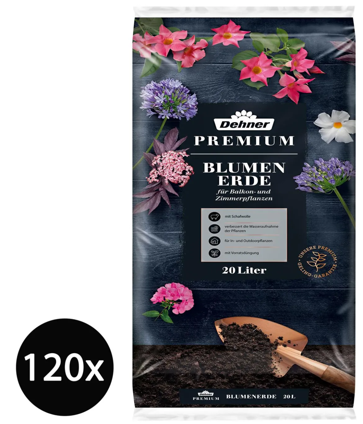 Dehner Premium Blumenerde, 120 x 20 Liter