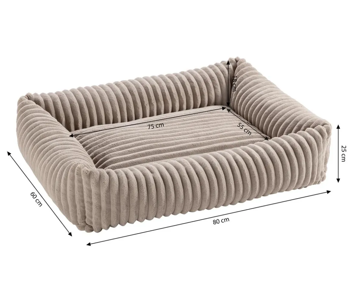 Dehner Premium Hundebett Kaya, rechteckig, ca. B80/H25/T60 cm