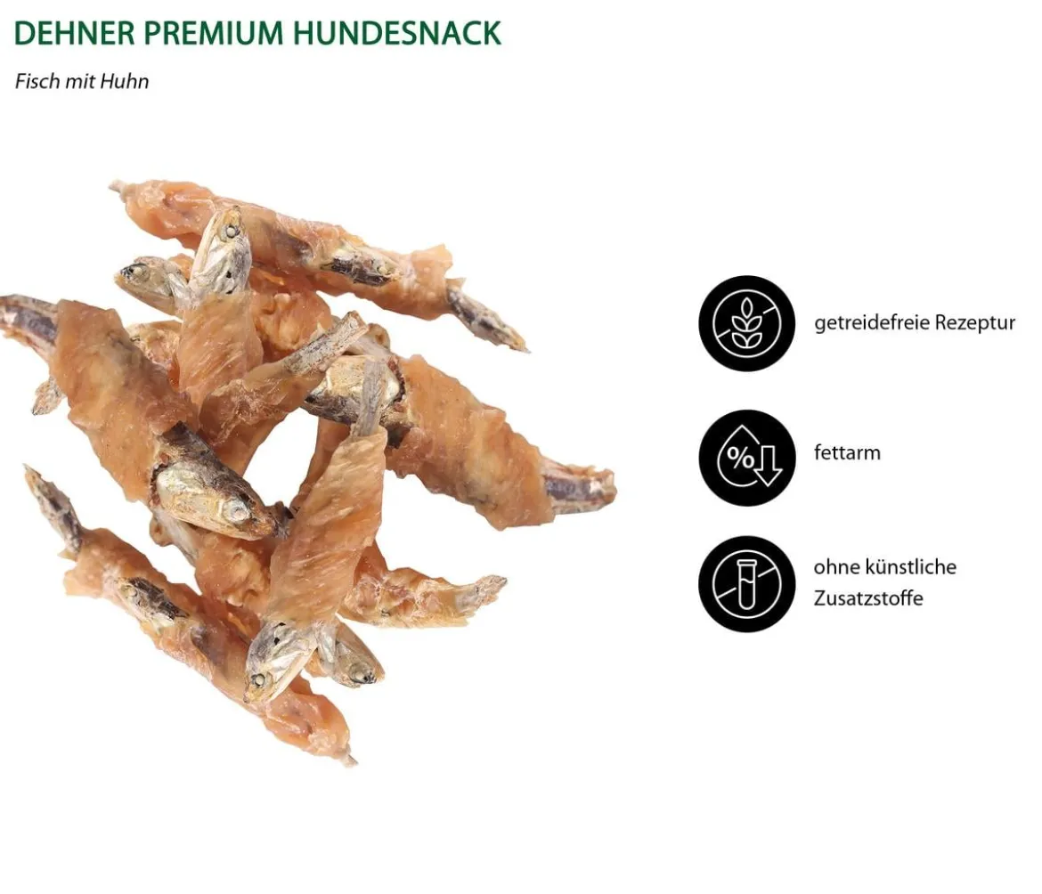 Dehner Premium Hundesnack Fisch mit Huhn, 170 g