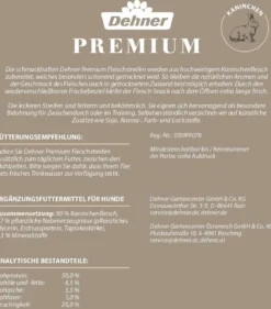Dehner Premium Hundesnack Fleischstreifen Kaninchen, 170 g