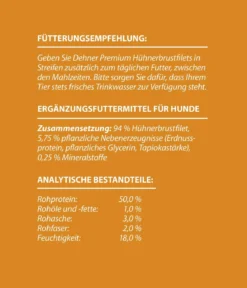 Dehner Premium Hundesnack Hühnerbrustfilet in Streifen