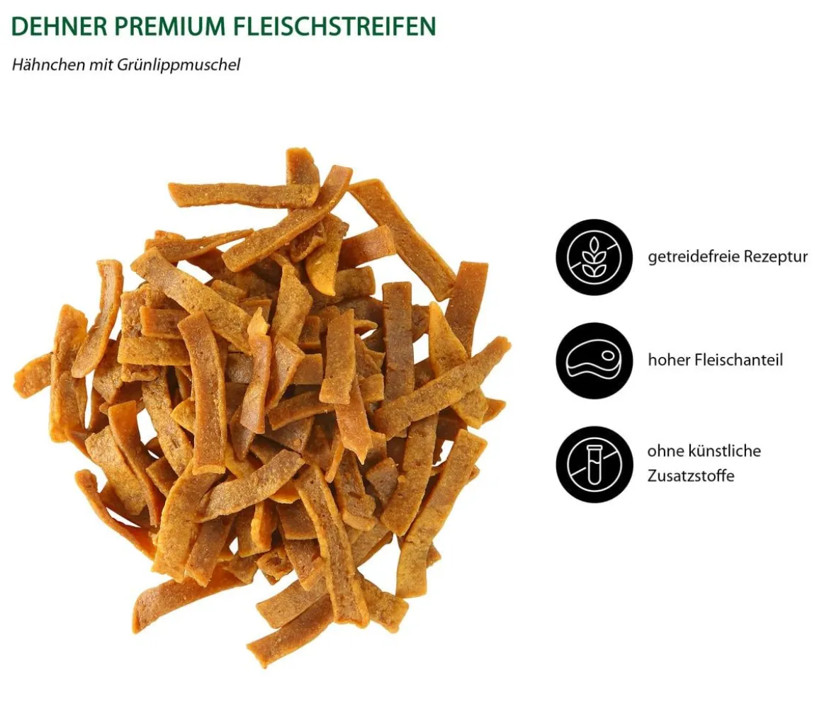 Dehner Premium Katzensnack Fleischstreifen, Hähnchen, 45 g