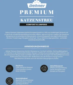 Dehner Premium Katzenstreu Komfort Klumpend, 3 x 10 l