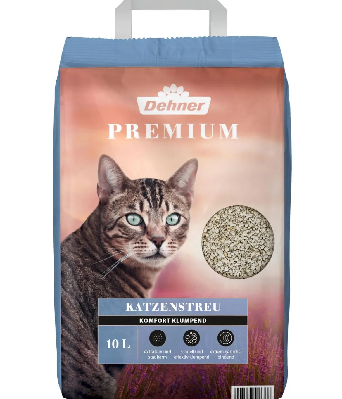 Dehner Premium Katzenstreu Komfort Klumpend, 3 x 10 l