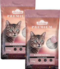 Dehner Premium Katzenstreu Ultra Babypuder-Duft, klumpend