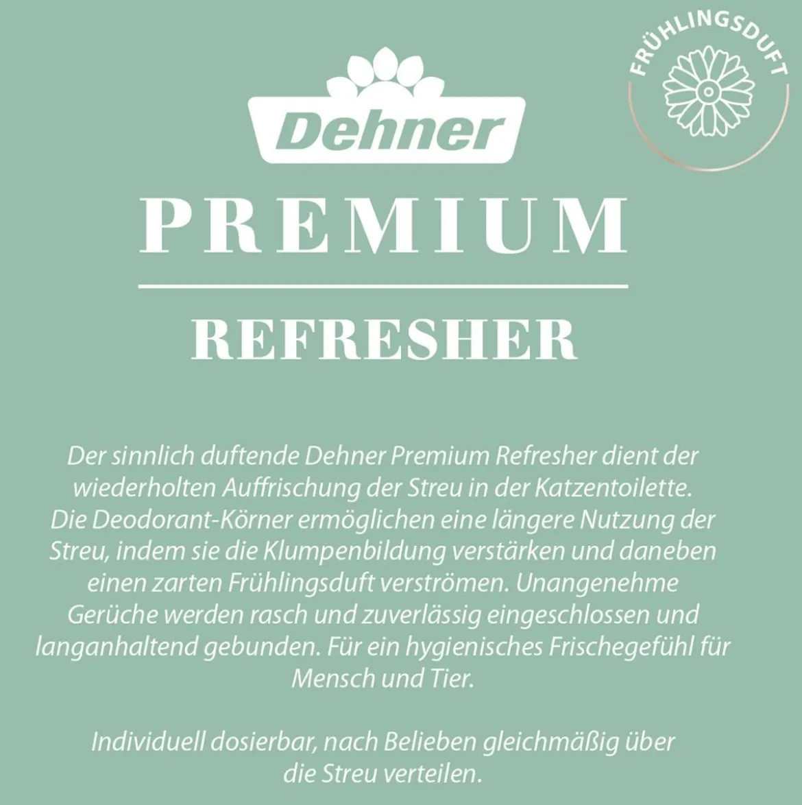 Dehner Premium Katzentoiletten-Refresher, Frühlingsduft, 700 g