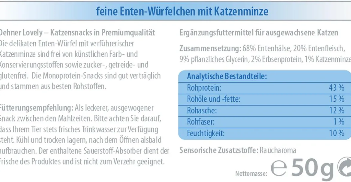 Dehner Premium Lovely Katzensnack Eine herzliche Wertschätzung, 12 x 50 g
