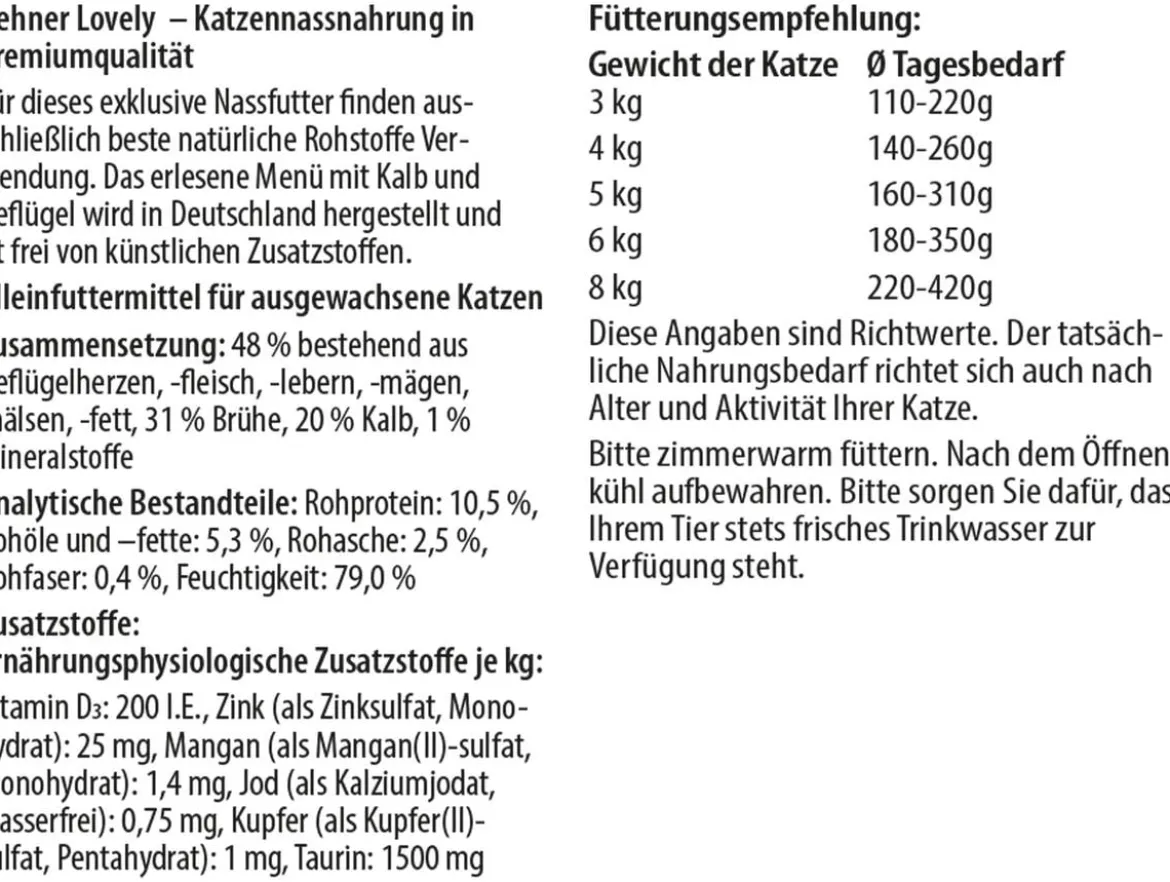 Dehner Premium Lovely Nassfutter für Katzen Zeit zu zweit, 16 x 100 g