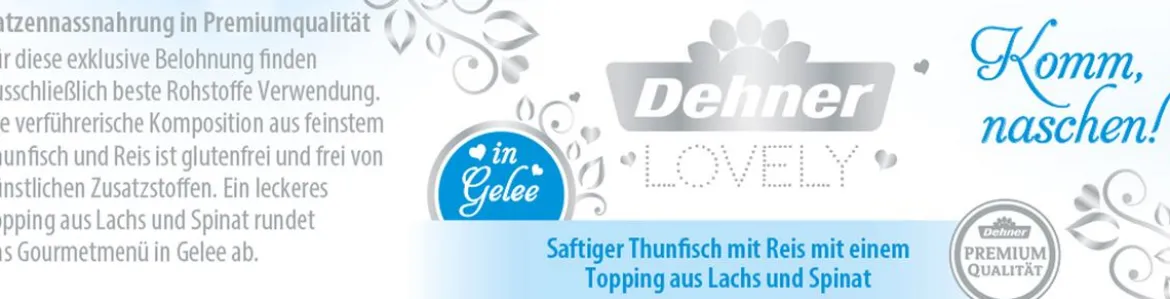 Dehner Premium Lovely Nassfutter für Katzen in Gelee Komm naschen!, 24 x 85 g