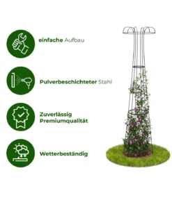 Dehner Premium Metall-Obelisk Maxima, schwarz
