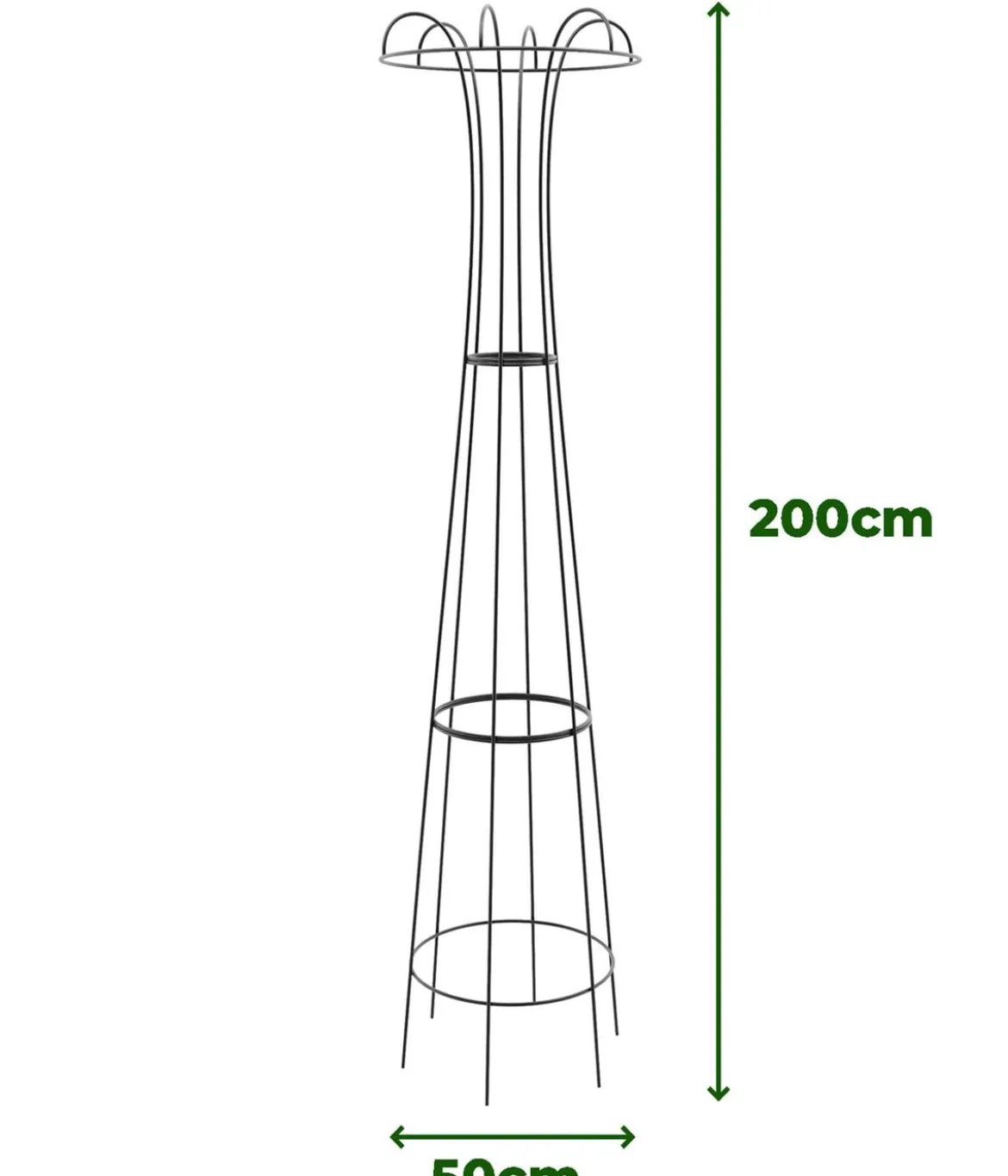 Dehner Premium Metall-Obelisk Maxima, schwarz