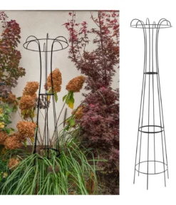 Dehner Premium Metall-Obelisk Maxima, schwarz