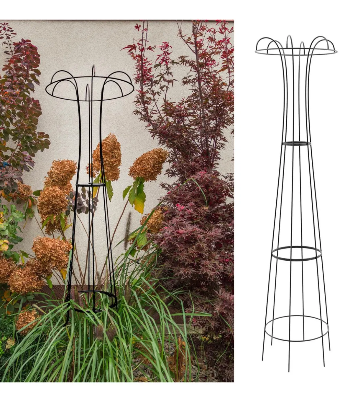 Dehner Premium Metall-Obelisk Maxima, schwarz