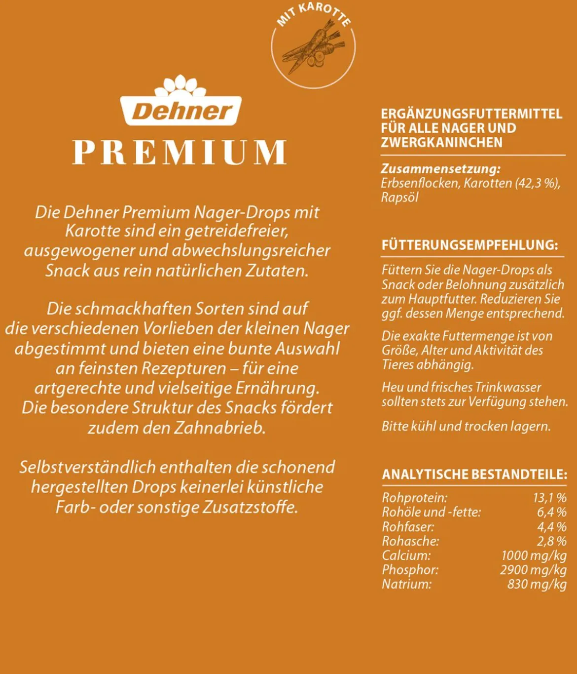Dehner Premium Nager-Drops Mix, 3 x 140 g