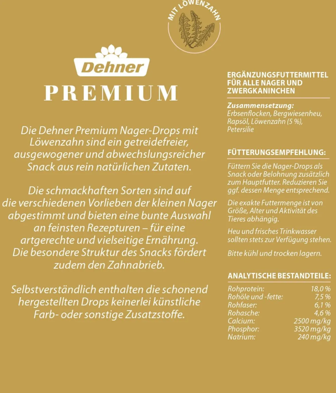 Dehner Premium Nager-Drops Mix, 3 x 140 g