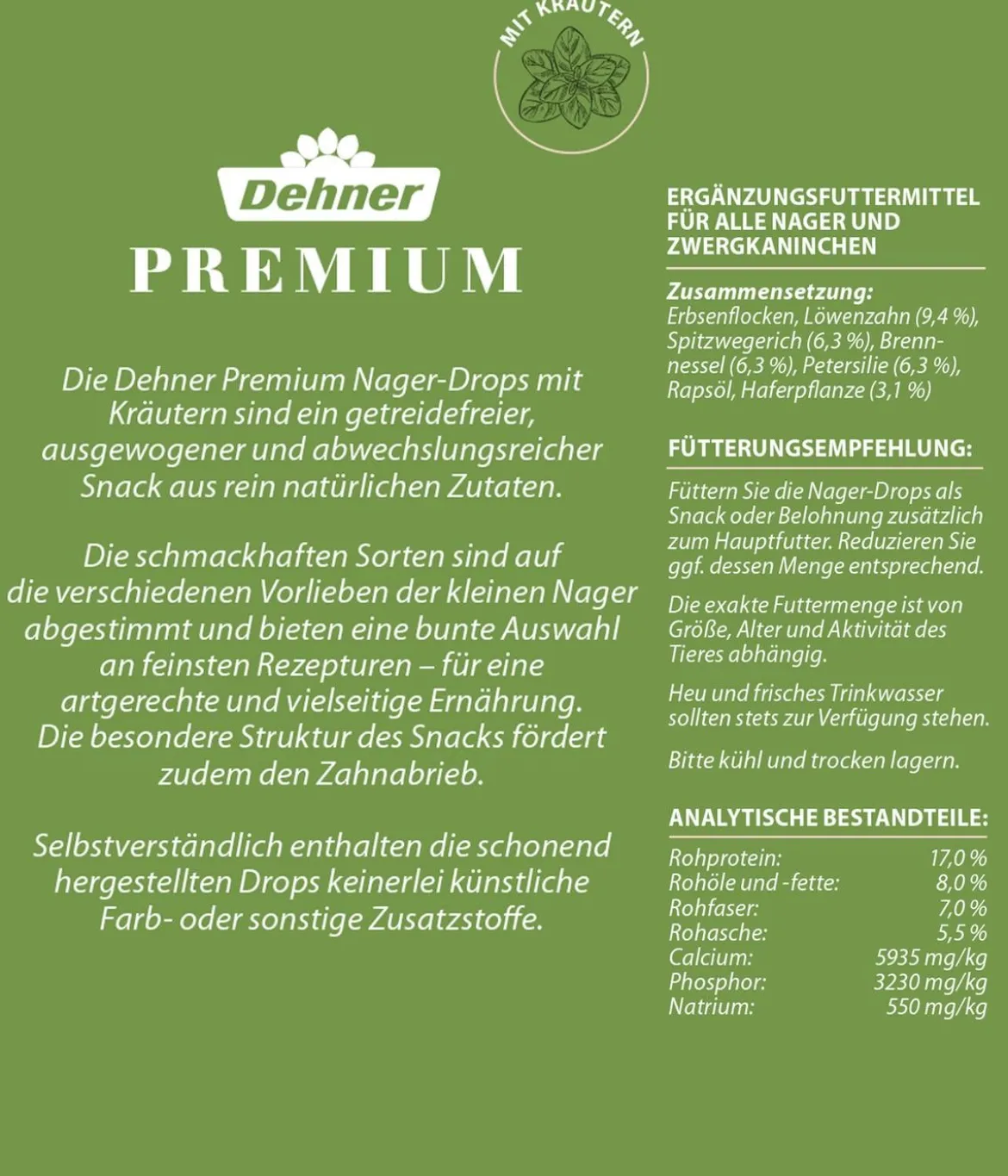 Dehner Premium Nager-Drops Mix, 3 x 140 g