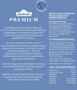 Dehner Premium Nager-Sticks getreidefrei, 3 x 150 g