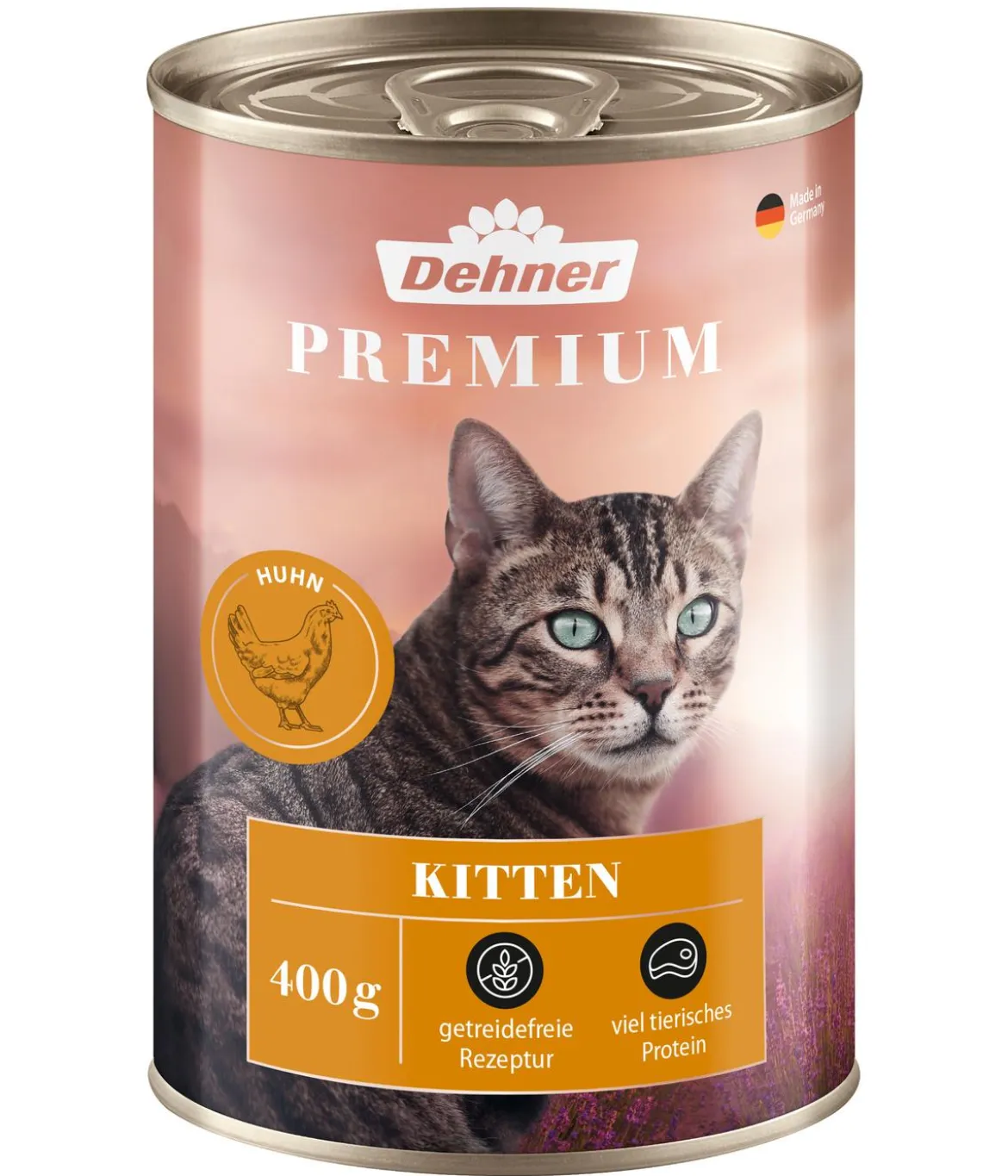 Dehner Premium Nassfutter für Katzen Kitten, 6 x 200 g/400 g