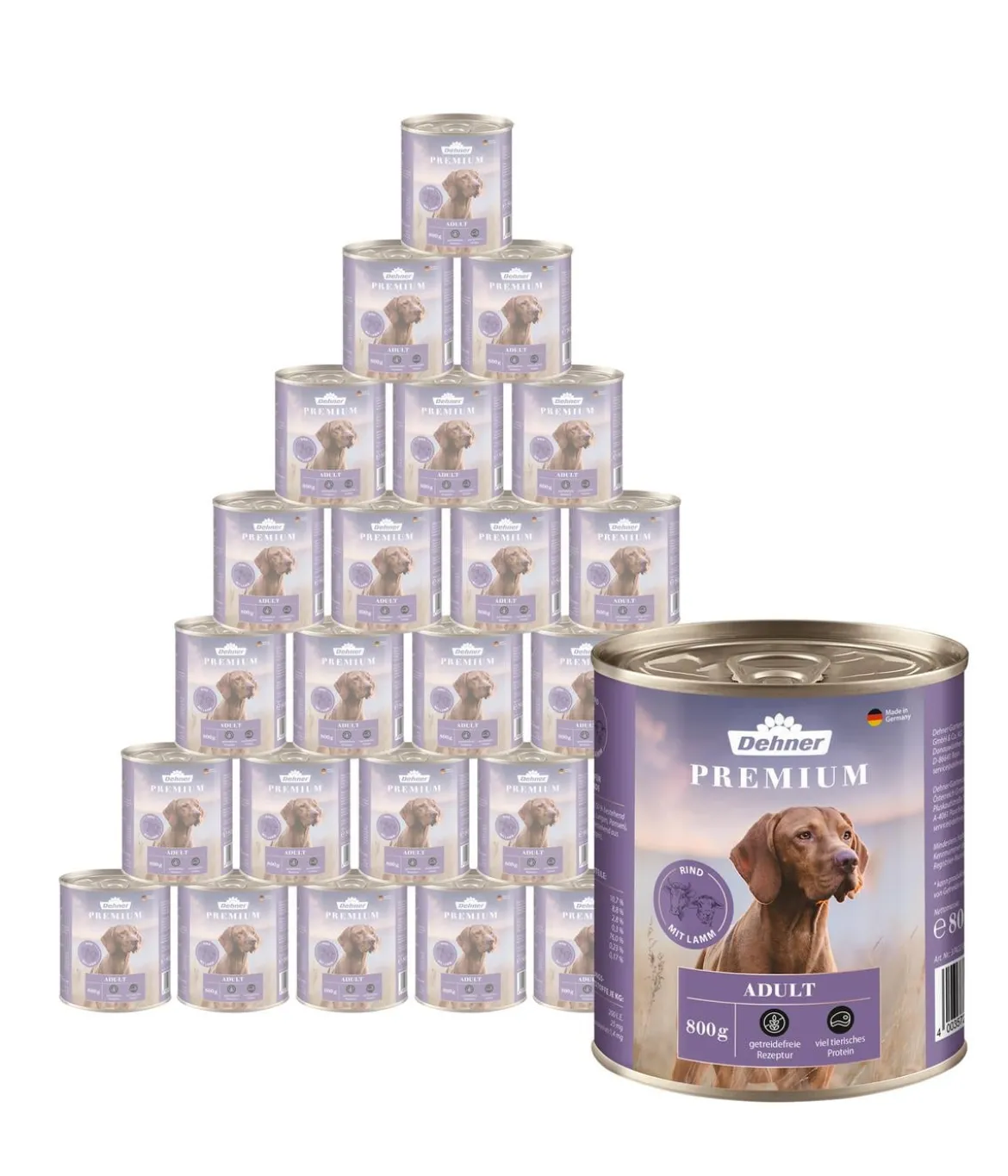 Dehner Premium Nassfutter für Hunde Adult