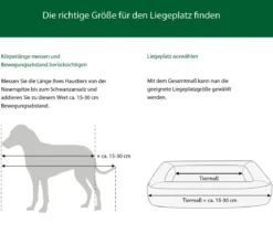Dehner Premium Orthopädisches Hundebett Yumah, rechteckig, ca. B120/H23/T90 cm